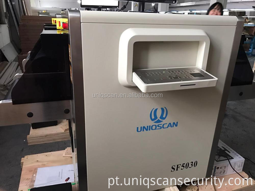 Scanner de raio-x de bagagem de tamanho pequeno UNIQSCAN SF5030 com câmeras digitais personalizadas para aeroporto